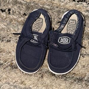 Hey Dude Kids Navy Canvas Slip-Ons